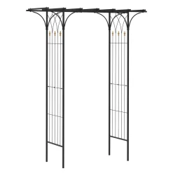 Rosenbogen Pergola 181 x 233 cm schwarz