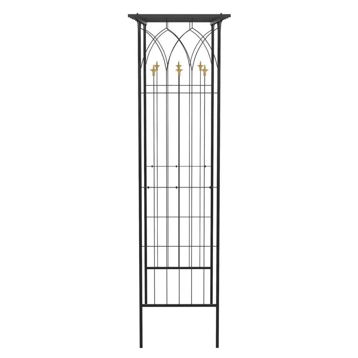 Rosenbogen Pergola 181 x 233 cm schwarz