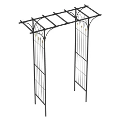Rosenbogen Pergola 181 x 233 cm schwarz
