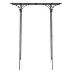 Rosenbogen Pergola 181 x 233 cm schwarz