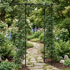 Rosenbogen Pergola 181 x 233 cm schwarz