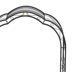 Rosenbogen 130 x 253 cm schwarz