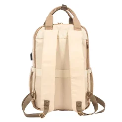Rucksack mit USB-Anschluss 22L beige