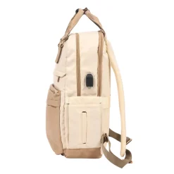 Rucksack mit USB-Anschluss 22L beige