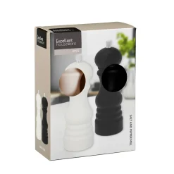 Salz- und Pfeffermühle Set 2-teilig schwarz/weiss