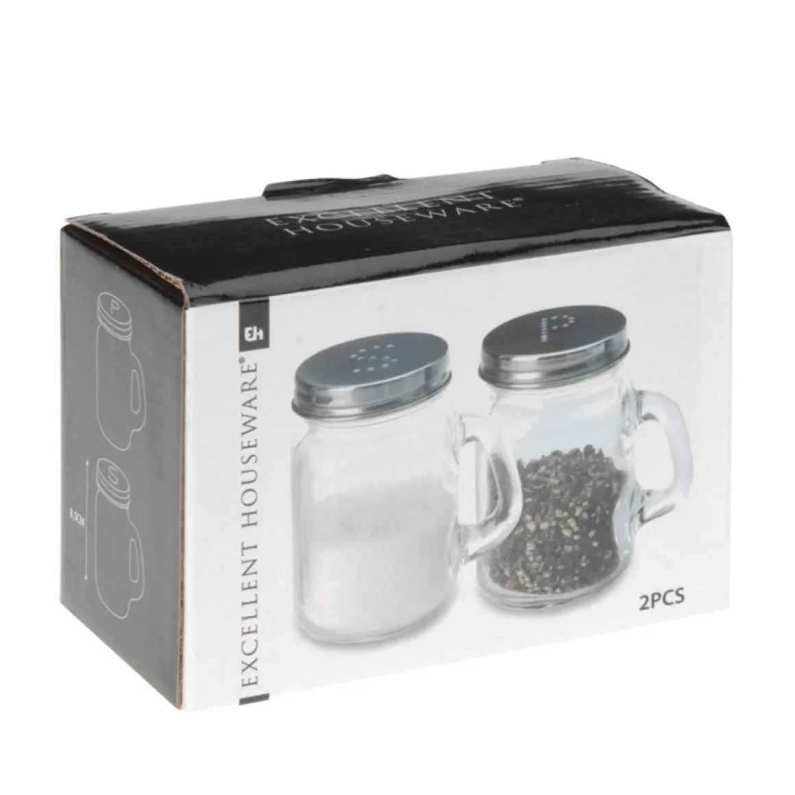Salz- und Pfefferstreuer aus Glas 2er Set