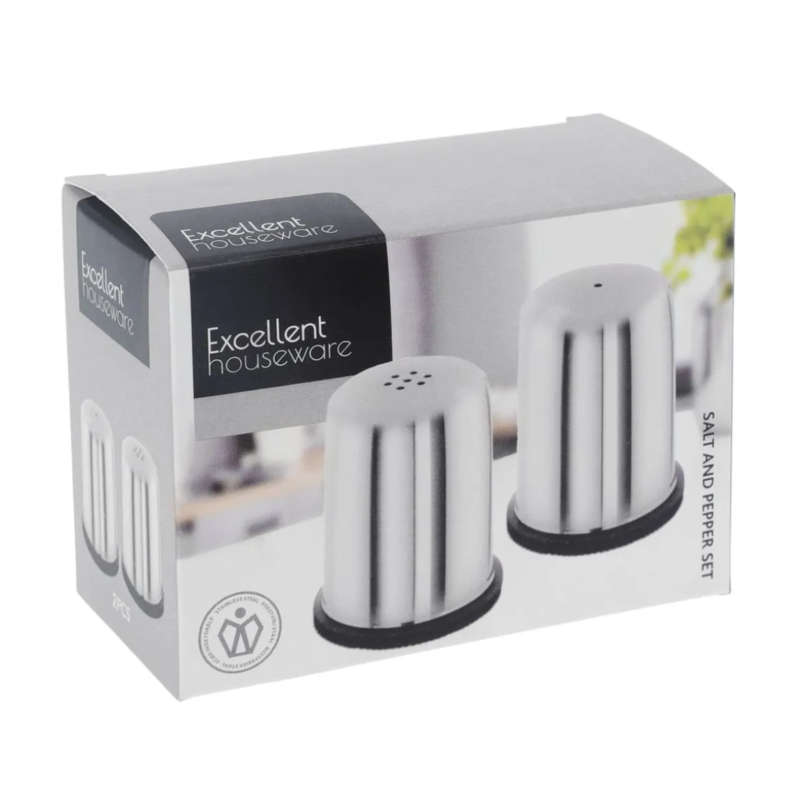 Salz- und Pfefferstreuer Edelstahl 2er Set