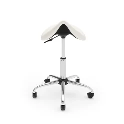 Sattelhocker Drehstuhl weiss