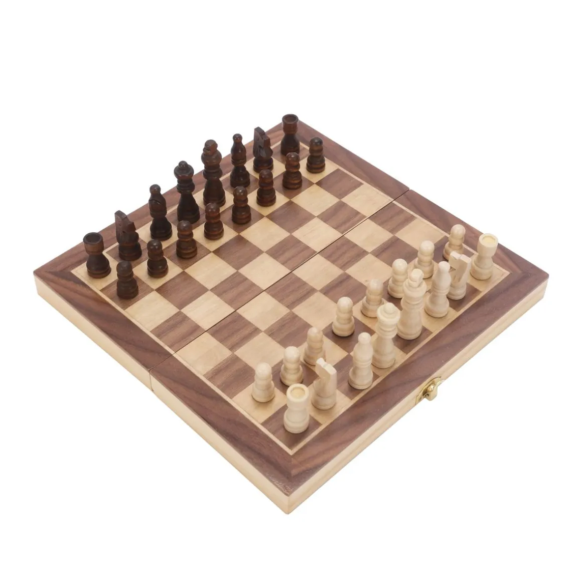 Schachspiel Holz 29 x 29 cm magnetisch