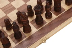 Schachspiel Holz 29 x 29 cm magnetisch