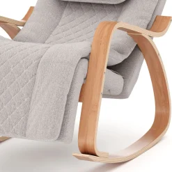 Schaukelstuhl JADEN mit Massagefunktion beige/natur