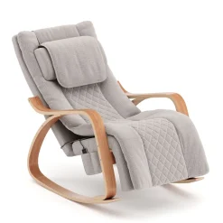 Schaukelstuhl JADEN mit Massagefunktion beige/natur