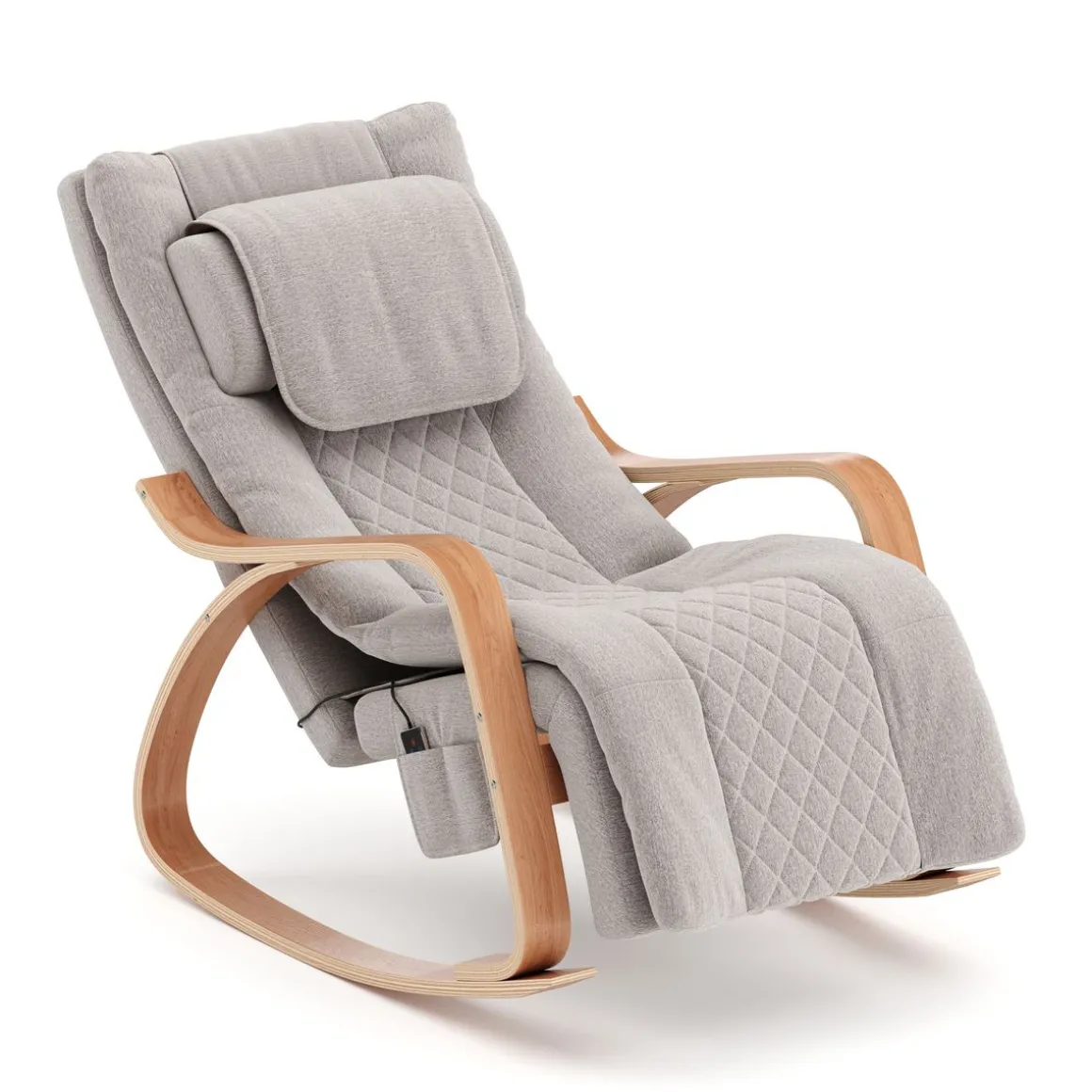 Schaukelstuhl JADEN mit Massagefunktion beige/natur
