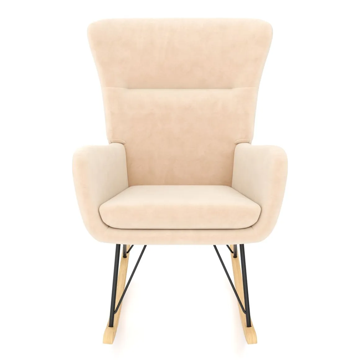 Schaukelstuhl Samt COMY beige