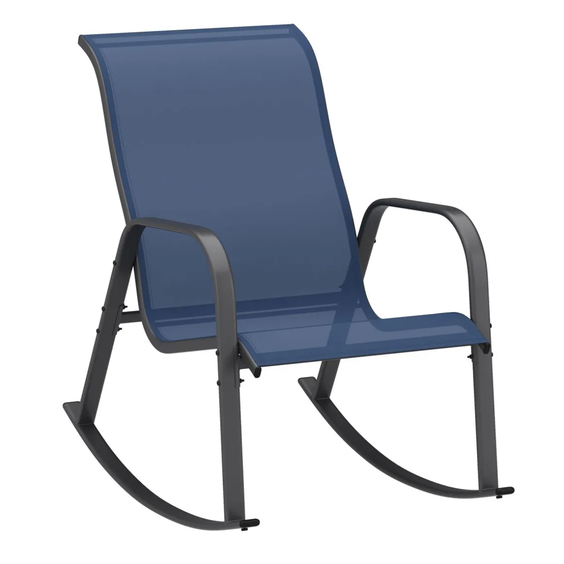 Schaukelstuhl Set SORANO 3-teilig blau | GONSER.CH