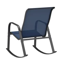 Schaukelstuhl Set SORANO 3-teilig blau | GONSER.CH