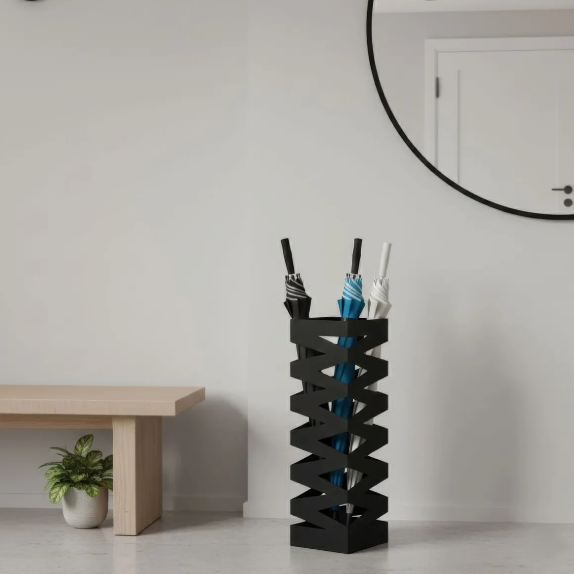 Schirmständer mit Haken GOI schwarz