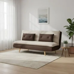Schlafsofa ANDRI braun/beige