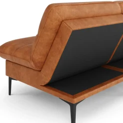 Schlafsofa Leder JIMMY braun