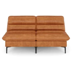 Schlafsofa Leder JIMMY braun