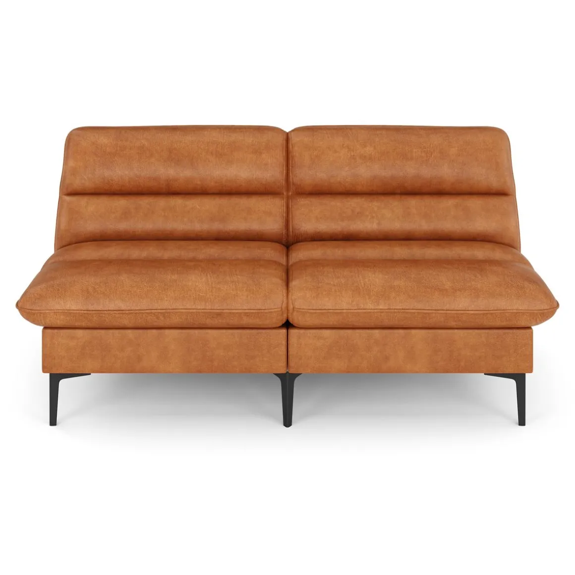 Schlafsofa Leder JIMMY braun