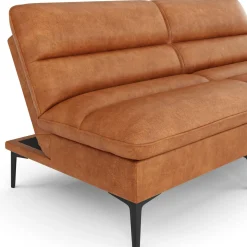 Schlafsofa Leder JIMMY braun