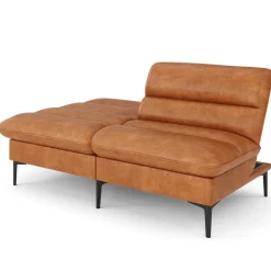 Schlafsofa Leder JIMMY braun