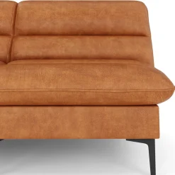 Schlafsofa Leder JIMMY braun