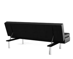 Schlafsofa Leder LENNY schwarz