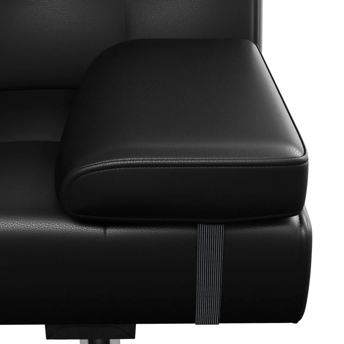 Schlafsofa Leder LENNY schwarz