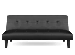 Schlafsofa Leder PUMA schwarz