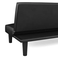 Schlafsofa Leder PUMA schwarz