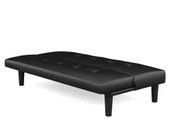 Schlafsofa Leder PUMA schwarz