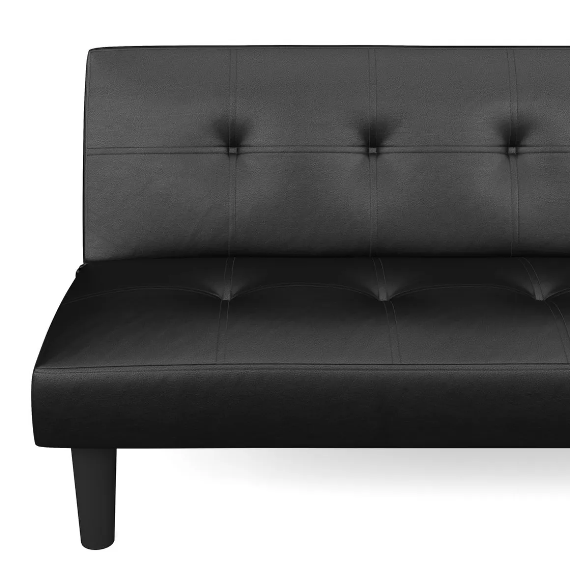 Schlafsofa Leder PUMA schwarz