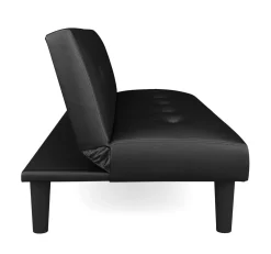 Schlafsofa Leder PUMA schwarz