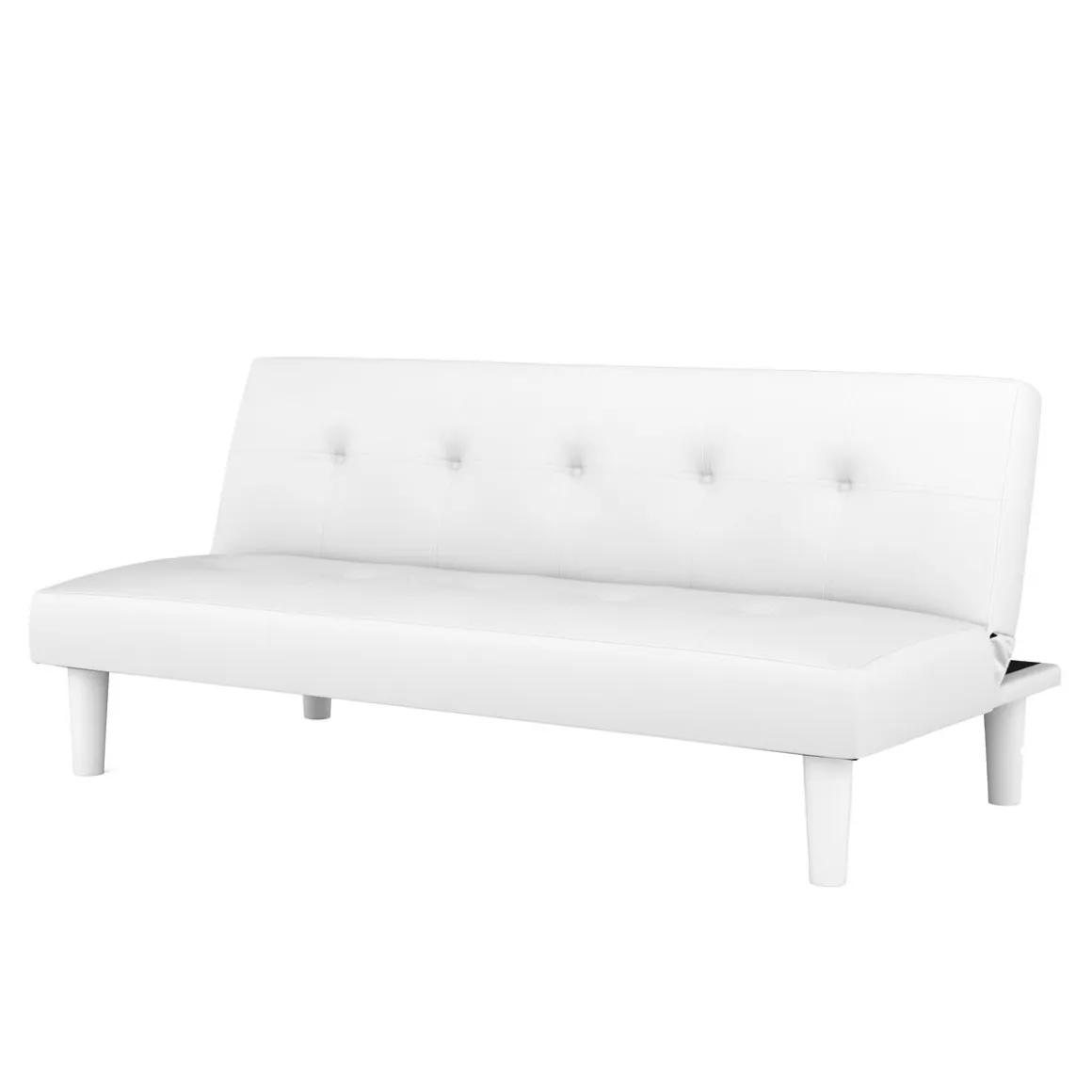 Schlafsofa Leder PUMA weiss