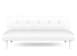 Schlafsofa Leder PUMA weiss