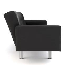 Schlafsofa Leder YALE schwarz