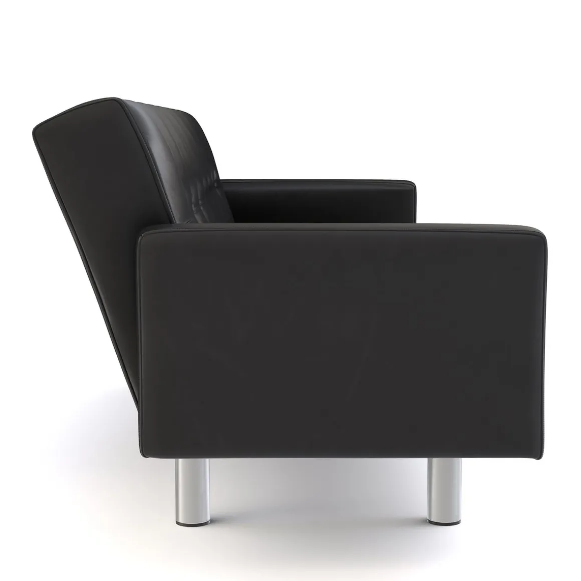 Schlafsofa Leder YALE schwarz