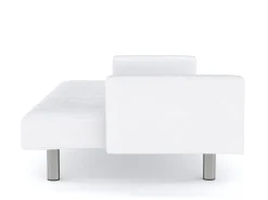 Schlafsofa Leder YALE weiss