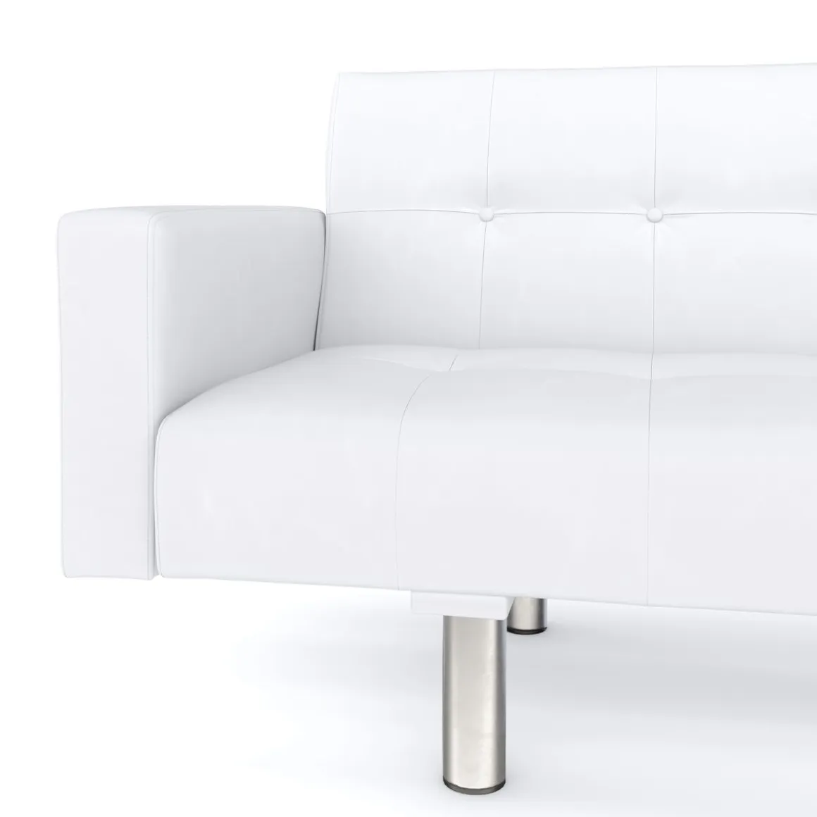 Schlafsofa Leder YALE weiss