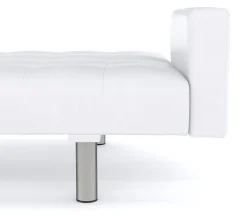 Schlafsofa Leder YALE weiss