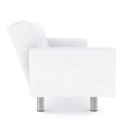 Schlafsofa Leder YALE weiss