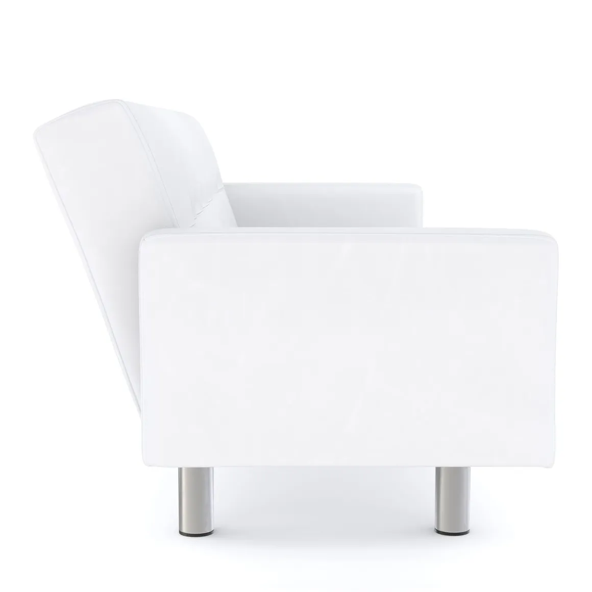 Schlafsofa Leder YALE weiss