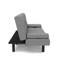 Schlafsofa Leinen LINUS multifunktional grau