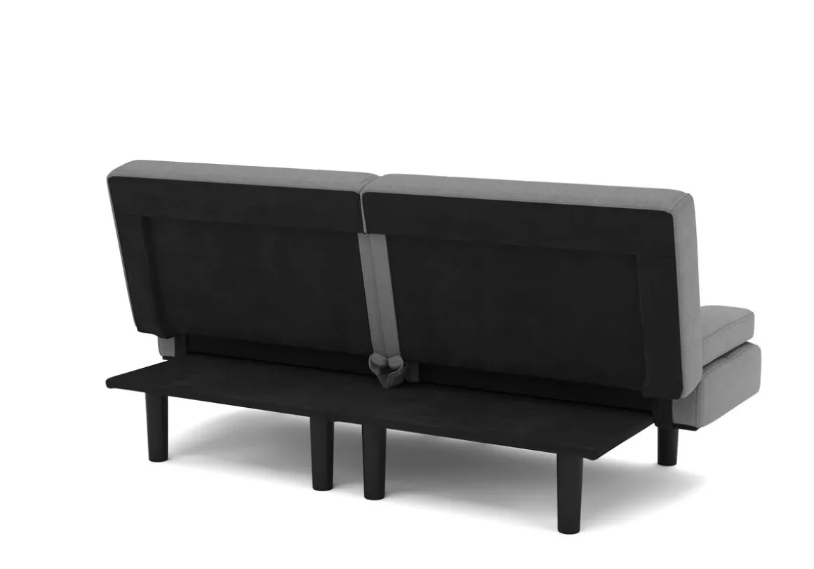 Schlafsofa Leinen LINUS multifunktional grau