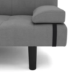 Schlafsofa Leinen LINUS multifunktional grau