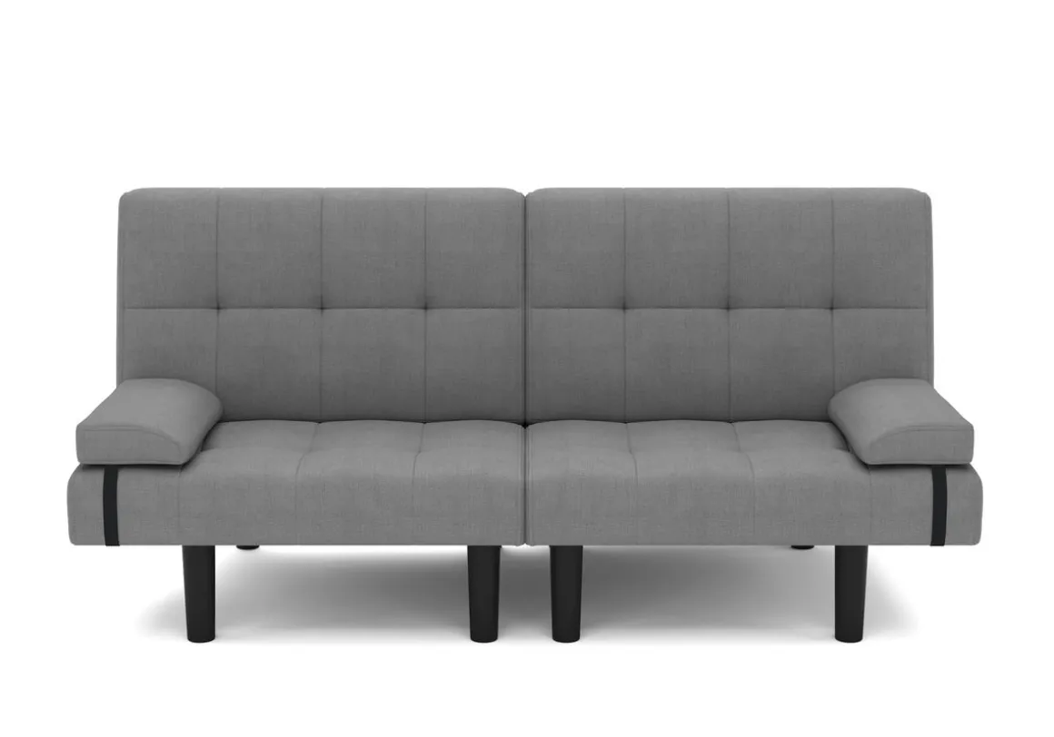 Schlafsofa Leinen LINUS multifunktional grau