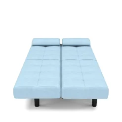Schlafsofa Leinen LINUS multifunktional hellblau