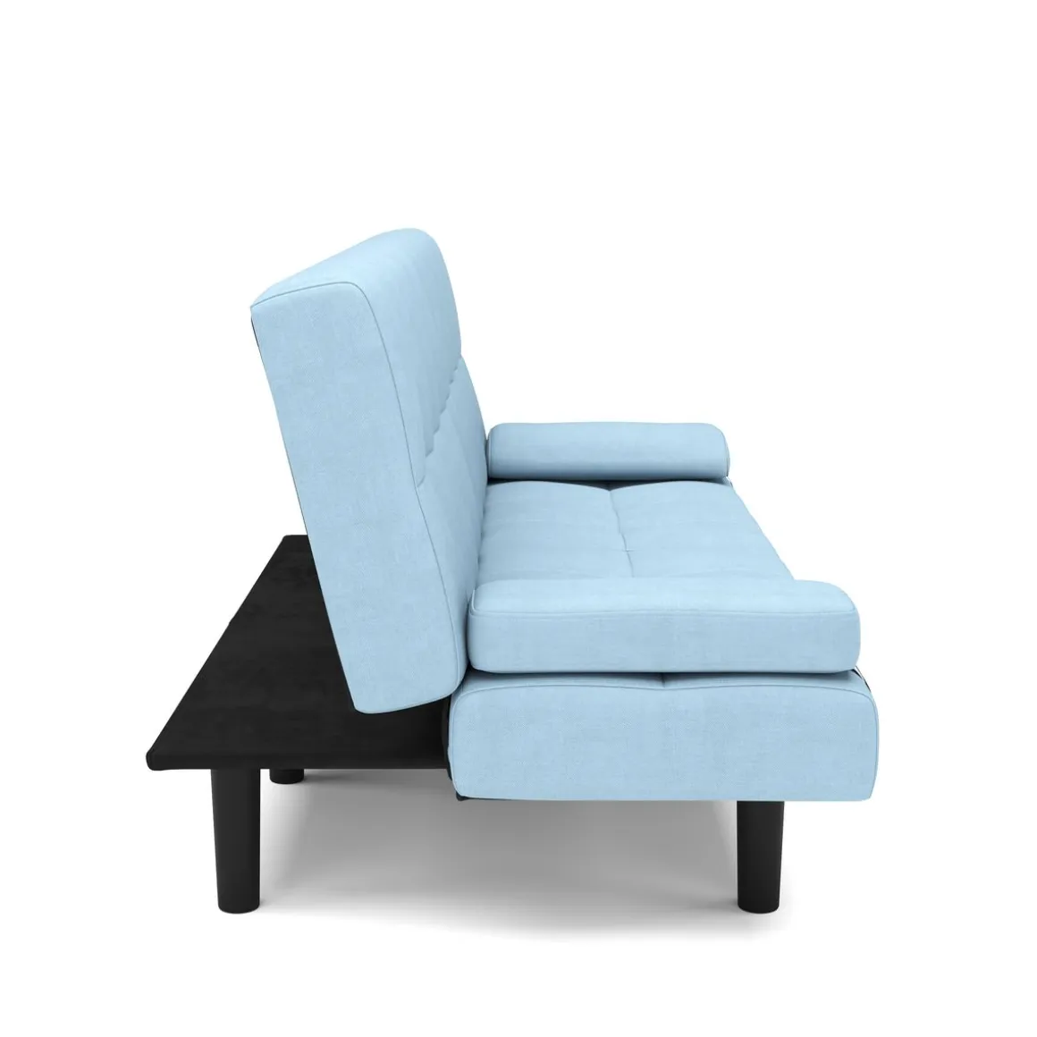 Schlafsofa Leinen LINUS multifunktional hellblau